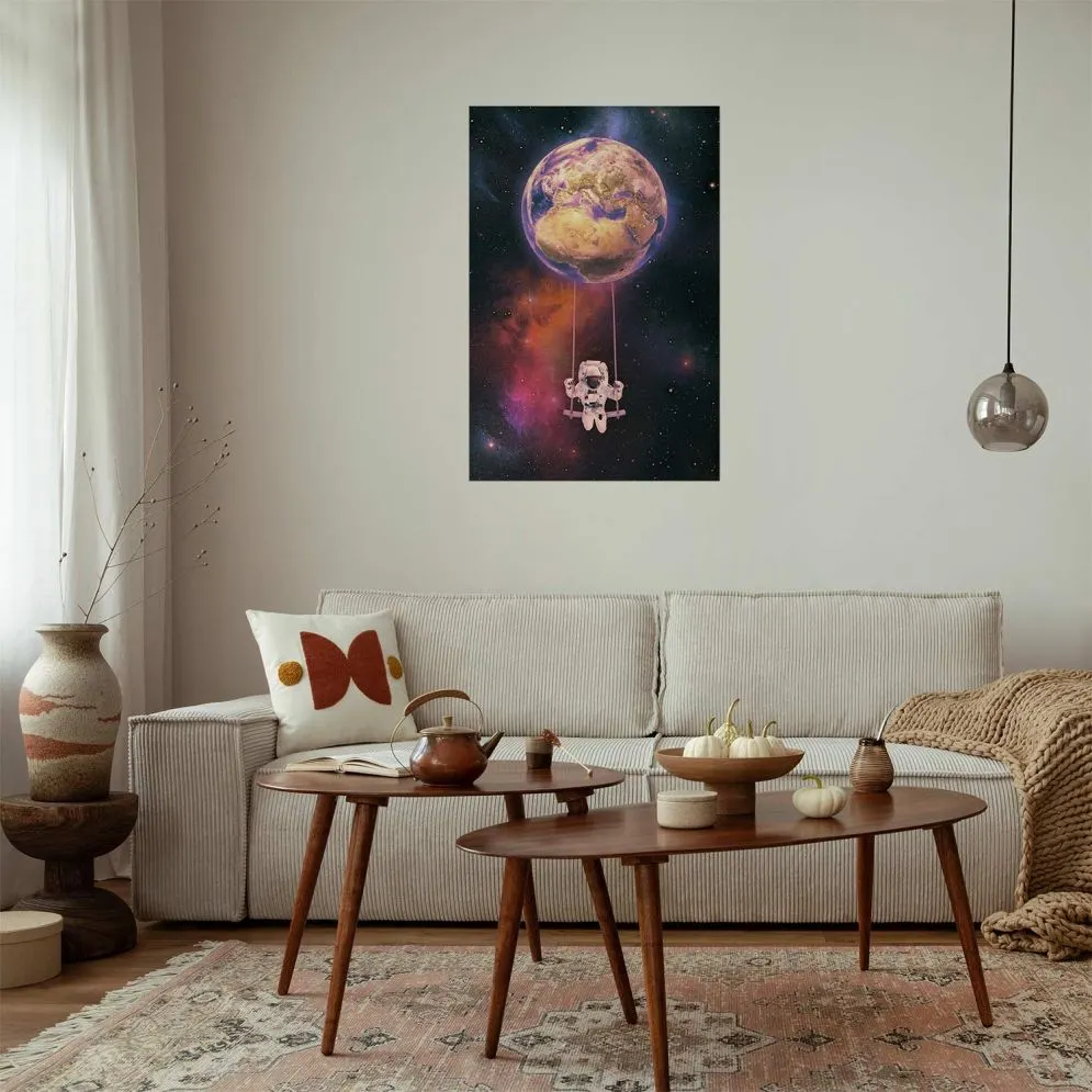 Plakat Kosmiczna huśtawka 60x90 cm bez ramy bez marginesu | MIRAT.