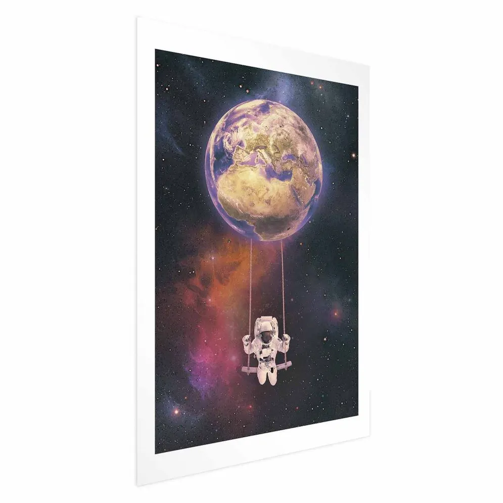 Plakat Kosmiczna huśtawka 60x90 cm bez ramy z marginesem | MIRAT.