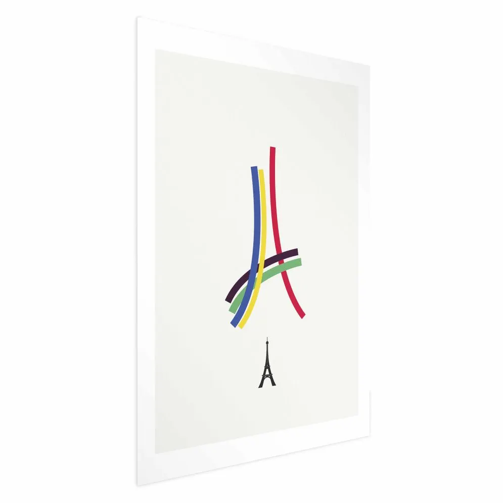 Plakat Abstrakcyjna Wieża Eiffla 60x90 cm bez ramy bez marginesu | MIRAT.