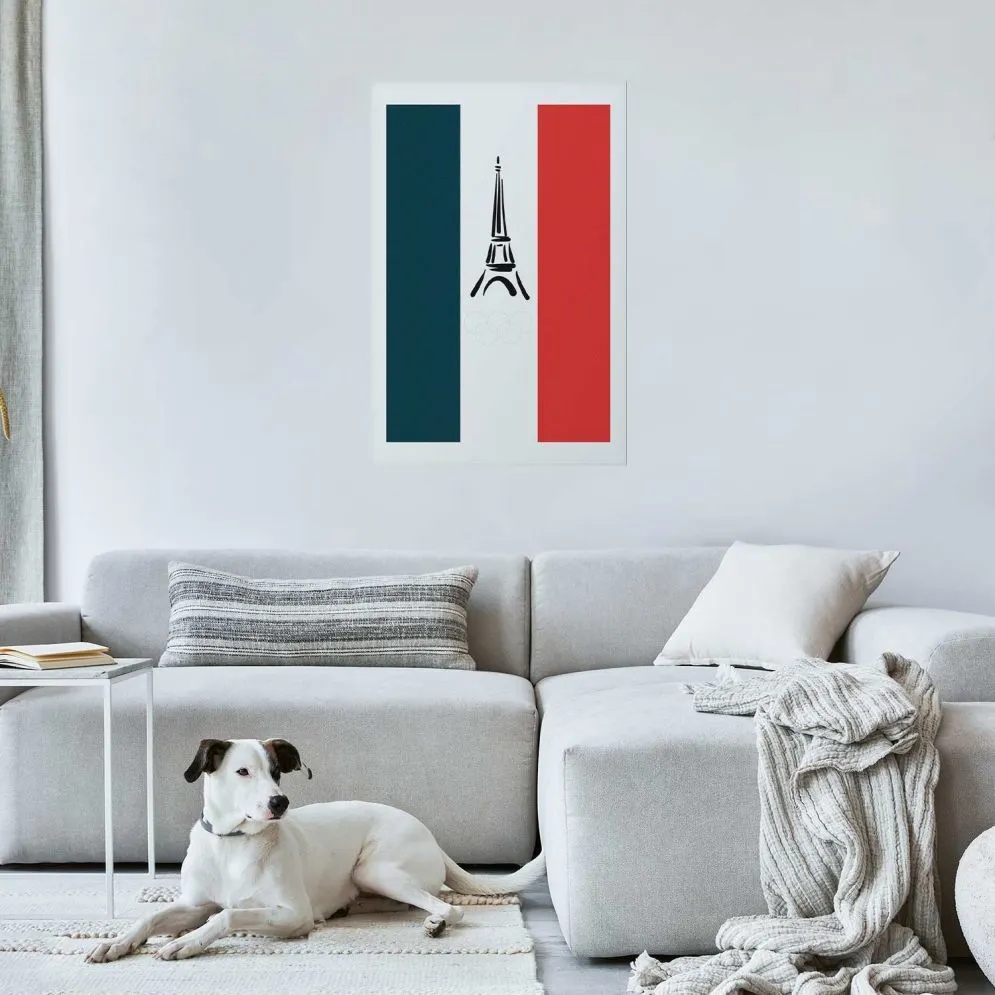 Plakat Symbole Francji 21x30 cm bez ramy z marginesem | MIRAT.