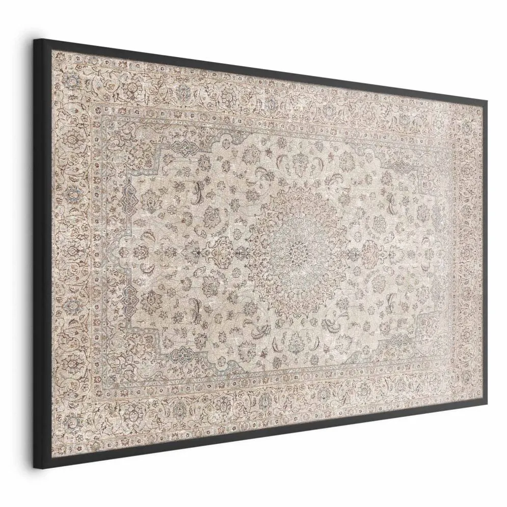 Plakat Piaskowy dywan 42x29,7 cm z ramą czarną bez marginesu | MIRAT.