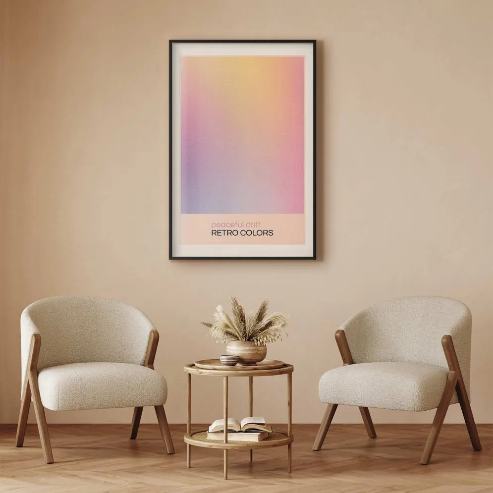 Plakat Peaceful Drift 40x60 cm z ramą czarną z marginesem | MIRAT.