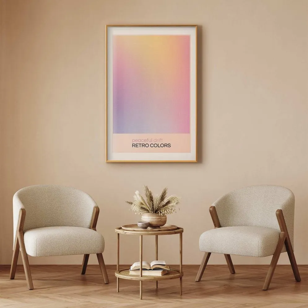 Plakat Peaceful Drift 40x60 cm z ramą złotą z marginesem | MIRAT.