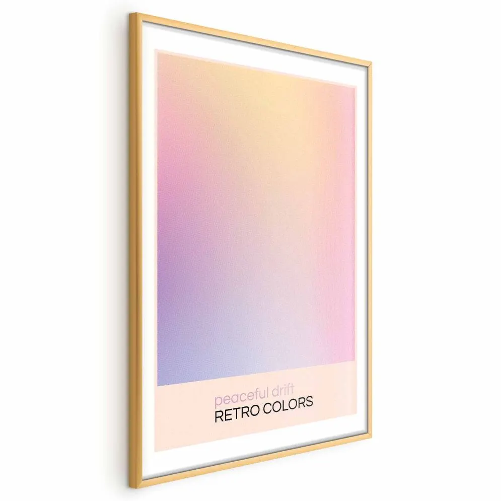 Plakat Peaceful Drift 40x60 cm z ramą złotą z marginesem | MIRAT.