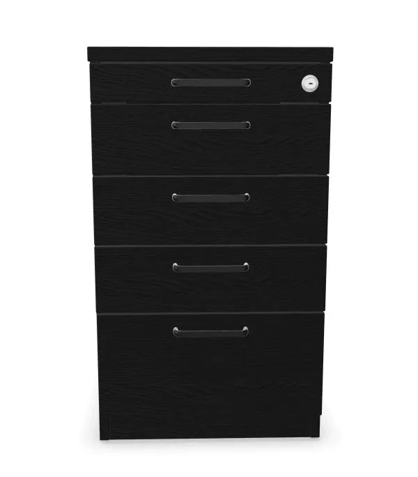 Kontenerek biurowy EASY SPACE 4D PB 43cm czarny grafitowy I sklep meblowy MIRAT.