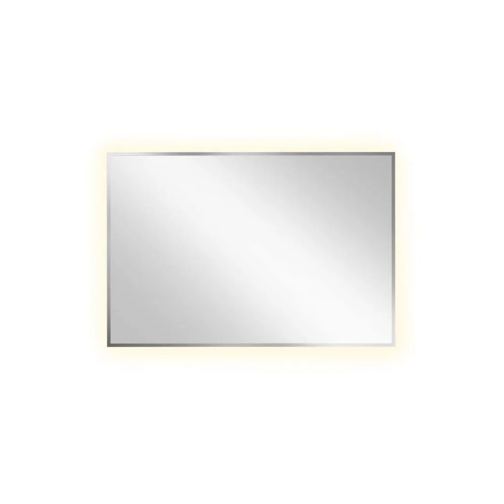 Bezpieczne lustro łazienkowe LUMO 90x60cm srebrne z oświetleniem LED I sklep meblowy MIRAT.