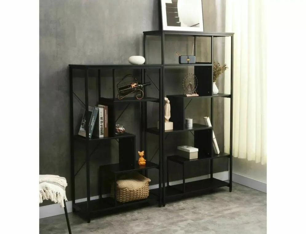 Regał na książki NET B czarny/czarny mat w stylu industrialnym I sklep meblowy MIRAT. styl LOFT
