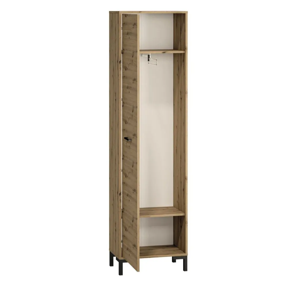 Szafa NIKOLA 1D dąb artisan do przedpokoju I sklep meblowy MIRAT. styl LOFT