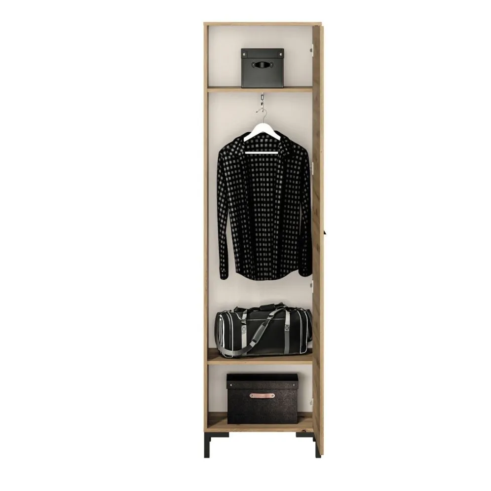 Szafa NIKOLA 1D dąb artisan do przedpokoju I sklep meblowy MIRAT. styl LOFT