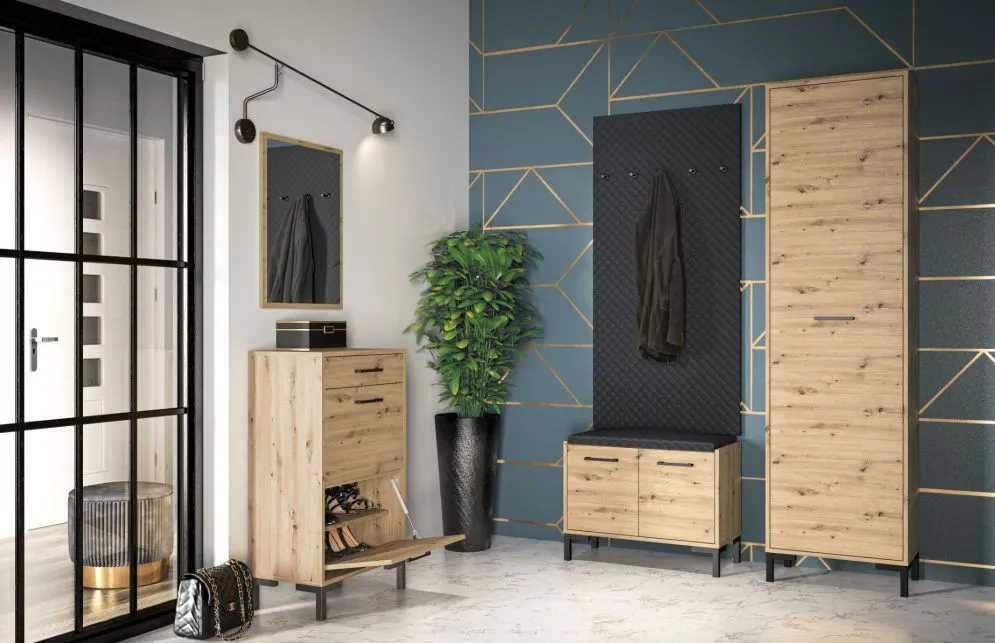 Lustro wiszące NIKOLA 65x50 dąb artisan do przedpokoju I sklep meblowy MIRAT.  kolekcja NIKOLA
