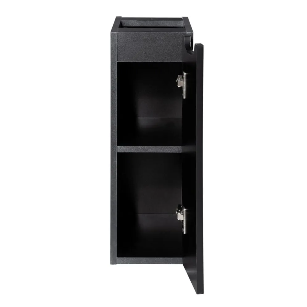 Szafka łazienkowa NOVA BLACK D2 81-20-1D 20cm czarna wąska I sklep meblowy MIRAT. styl RYFLOWANY