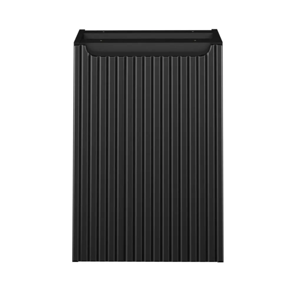 Szafka łazienkowa NOVA BLACK D2 81-40-1D 40cm czarna z koszem ryflowany front I sklep meblowy MIRAT. styl RYFLOWANY