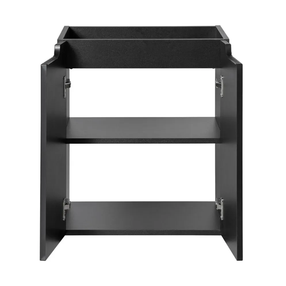 Szafka pod umywalkę NOVA BLACK 82-50-2D 50cm dwudrzwiowa czarna I sklep meblowy MIRAT. styl RYFLOWANY