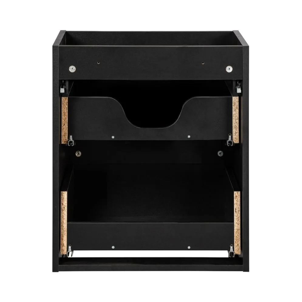 Szafka pod umywalkę NOVA BLACK 82-50-2S 50cm czarna z szufladami I sklep meblowy MIRAT. styl RYFLOWANY