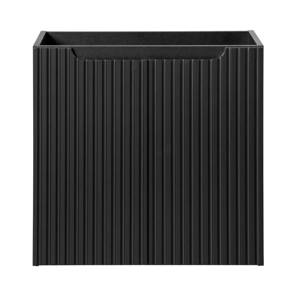 Szafka pod umywalkę NOVA BLACK 82-60-2D 60cm czarna dwudrzwiowa I sklep meblowy MIRAT. styl RYFLOWANY