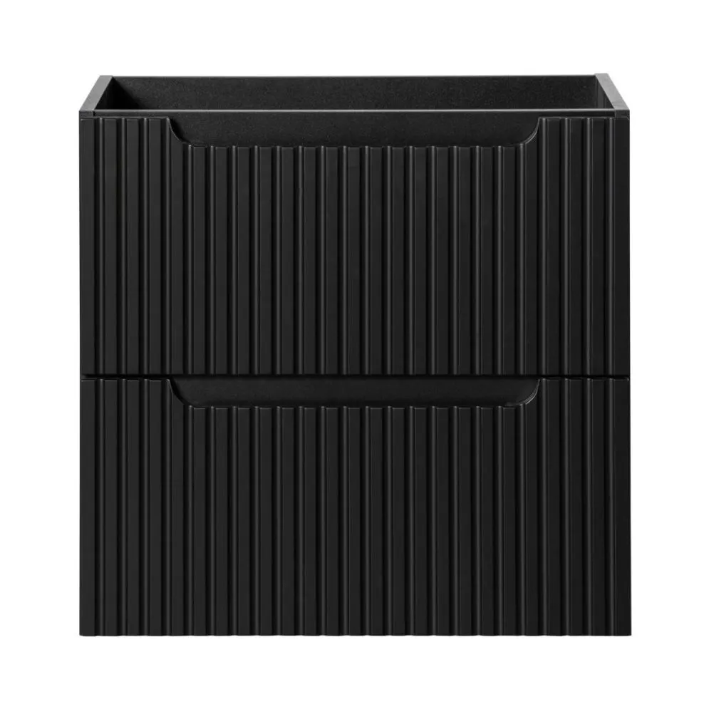 Szafka pod umywalkę NOVA BLACK 82-60-2S 60cm czarna do łazienki I sklep meblowy MIRAT. styl RYFLOWANY