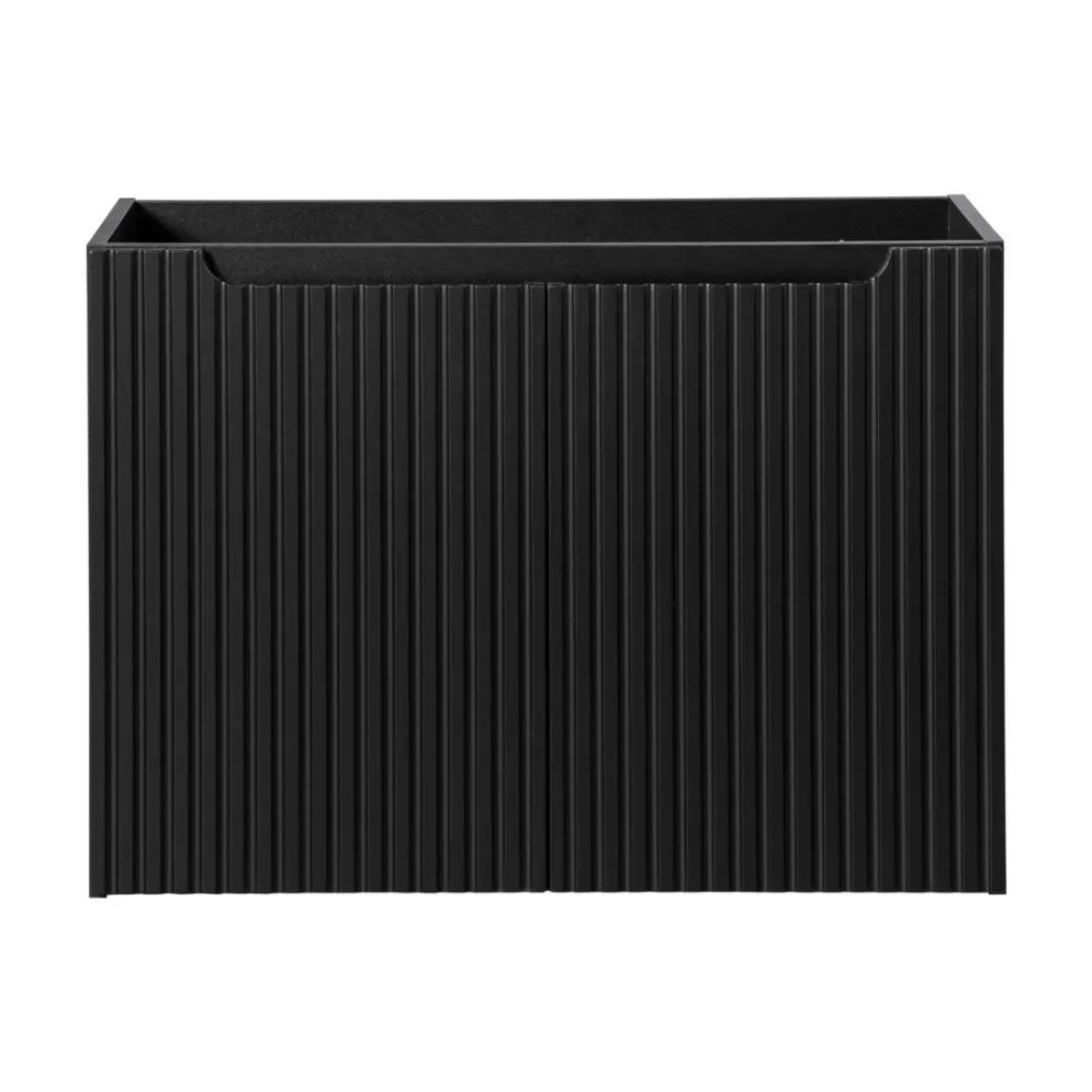 Szafka pod umywalkę NOVA BLACK 82-80-2D 80cm czarna ryflowana I sklep meblowy MIRAT. styl RYFLOWANY