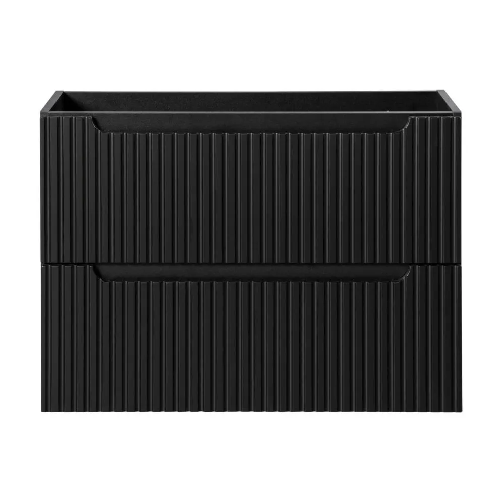 Szafka pod umywalkę NOVA BLACK 82-80-2S 80cm czarna nowoczesna I sklep meblowy MIRAT. styl RYFLOWANY