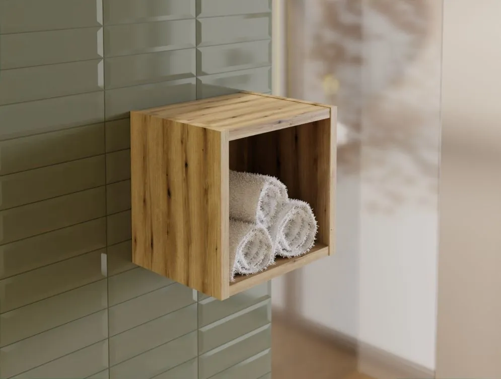 Półka wisząca NOVA OAK 83-27-Q 27x25cm dąb coast evoke w stylu skandynawskim I sklep meblowy MIRAT. styl SKANDYNAWSKI kolekcja NOVA