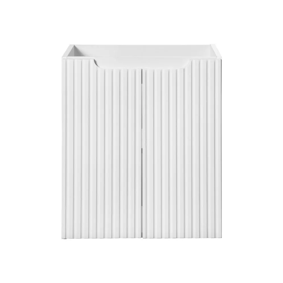 Szafka pod umywalkę NOVA WHITE 82-50-2D 50cm biała ryflowane fronty I sklep meblowy MIRAT. styl RYFLOWANY