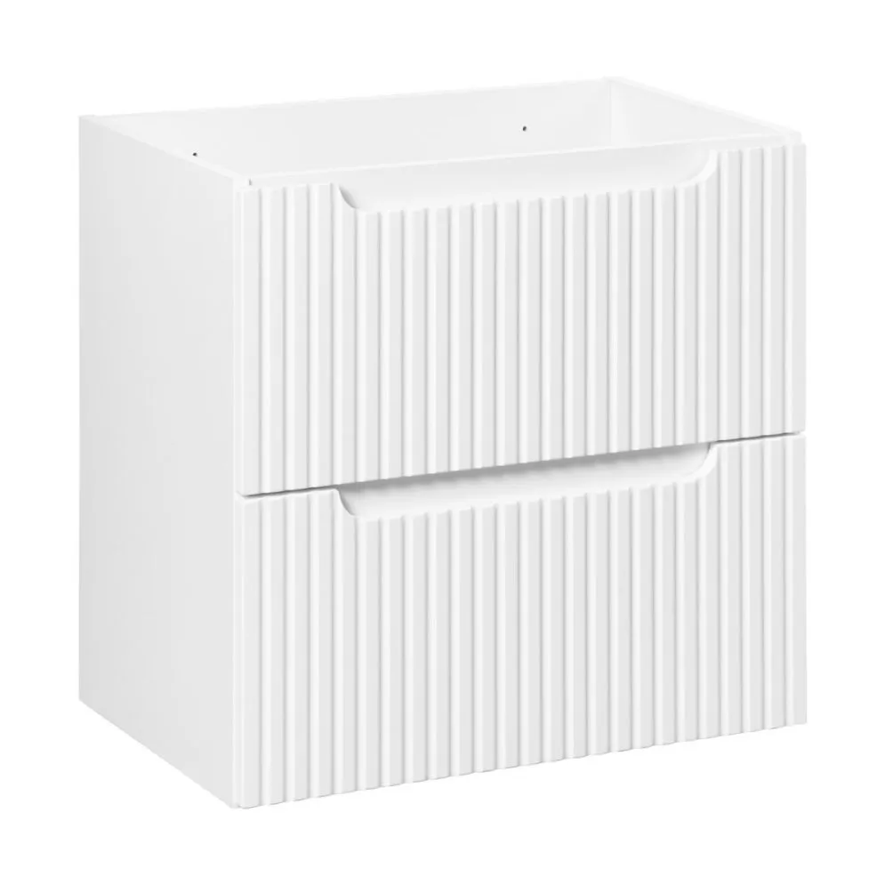 Szafka pod umywalkę NOVA WHITE 82-60-2S 60cm biała ryflowana I sklep meblowy MIRAT. styl RYFLOWANY