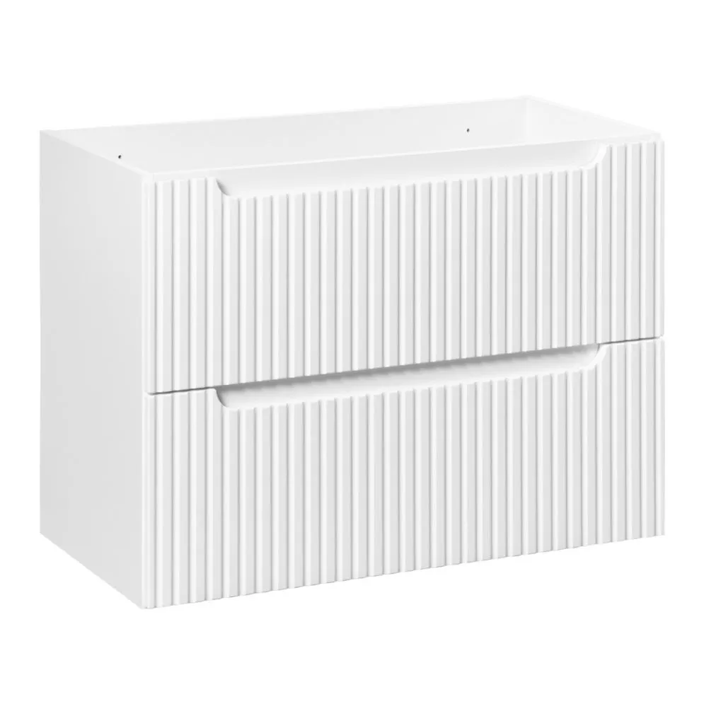 Szafka pod umywalkę NOVA WHITE 82-80-2S 80cm biała ryflowana I sklep meblowy MIRAT. styl RYFLOWANY