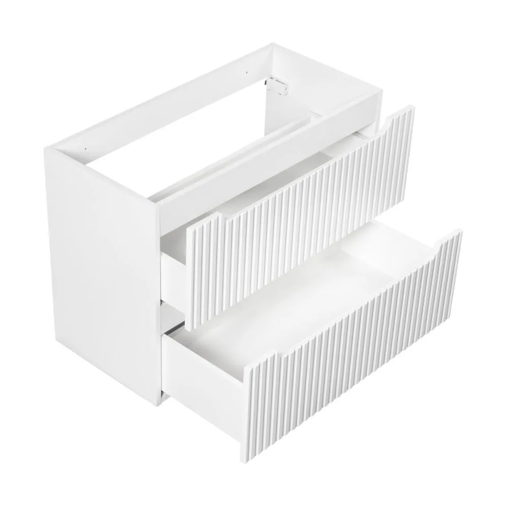 Szafka pod umywalkę NOVA WHITE 82-80-2S 80cm biała ryflowana I sklep meblowy MIRAT. styl RYFLOWANY