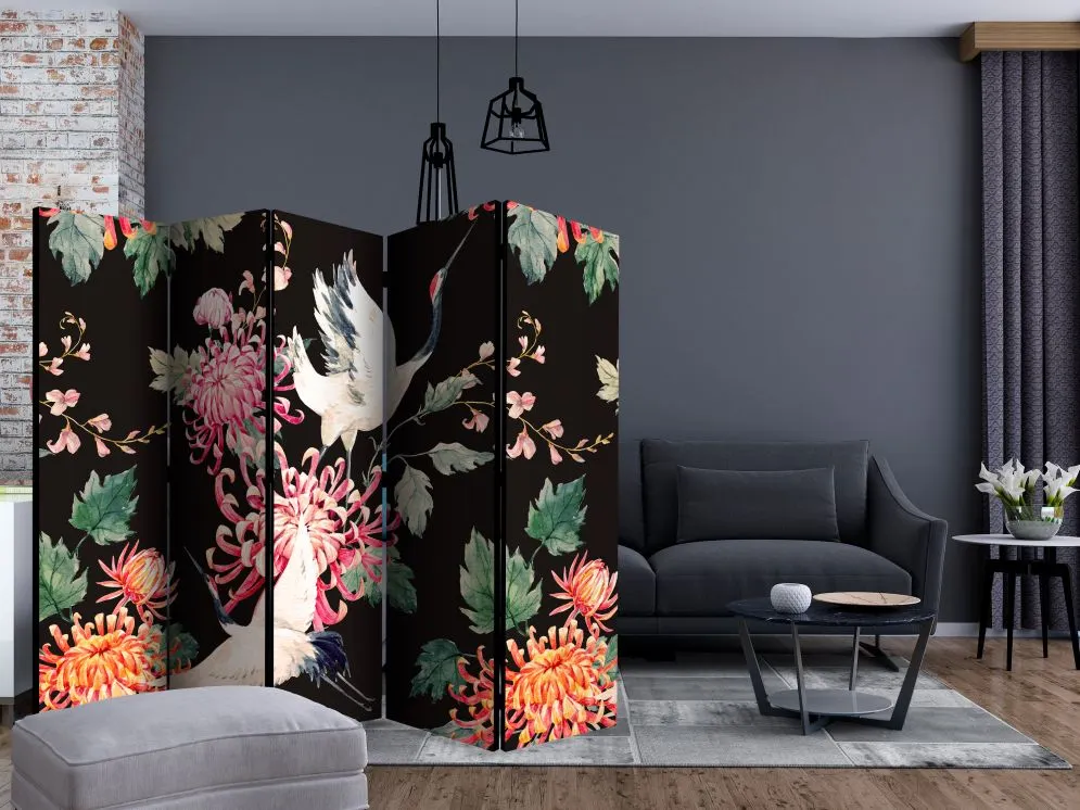 Parawan dwustronny Orient 225x172 cm 5-częściowy wielokolorowy | MIRAT.