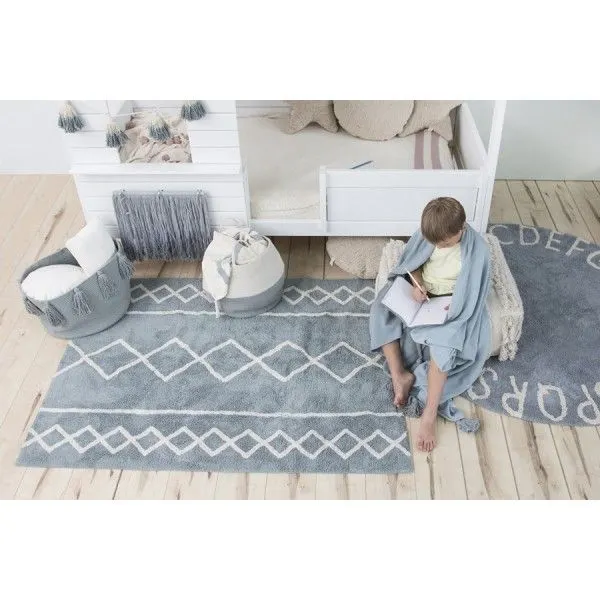 Dywan dziecięcy OASIS VINTAGE BLUE NATURAL 120x160 niebieski w zygzaki | MIRAT. w stylu  kolekcja