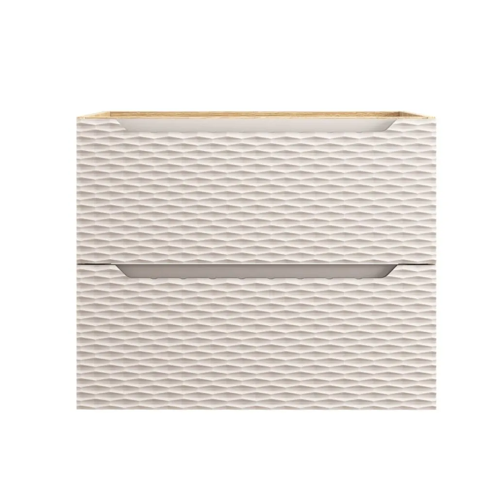 Szafka pod umywalkę OCEAN BEIGE 82-70-2S 70cm dąb olejowany/beżowa z dwoma szufladami I sklep meblowy MIRAT. styl GLAMOUR