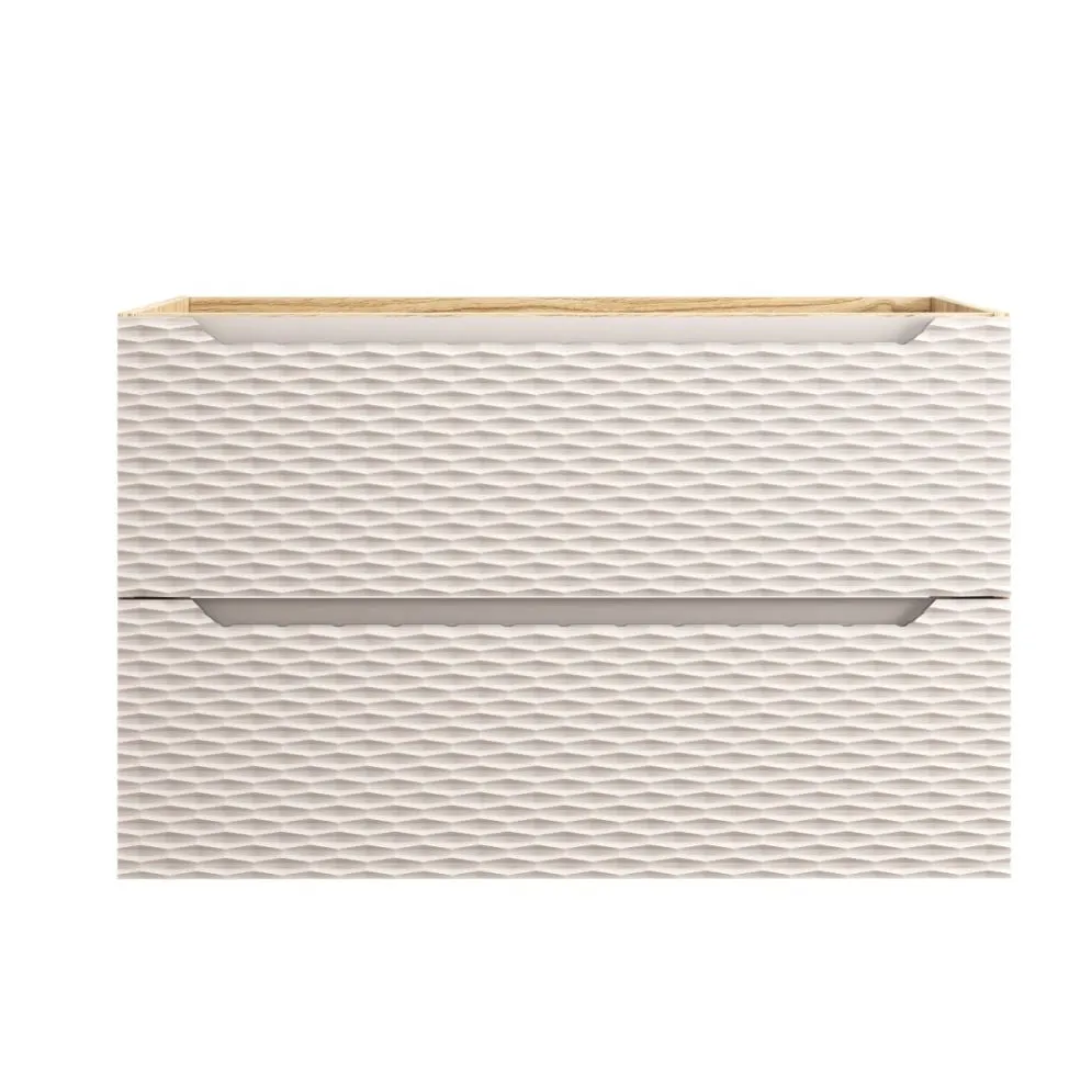 Szafka pod umywalkę OCEAN BEIGE 82-90-2S 90cm dąb olejowany/beżowa wisząca I sklep meblowy MIRAT. styl GLAMOUR