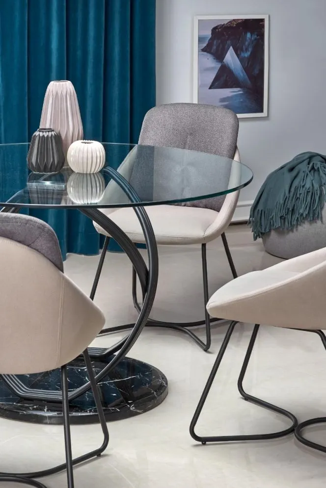 Stół OPTICO 122x122 szklany do salonu | MIRAT. w stylu kolekcja