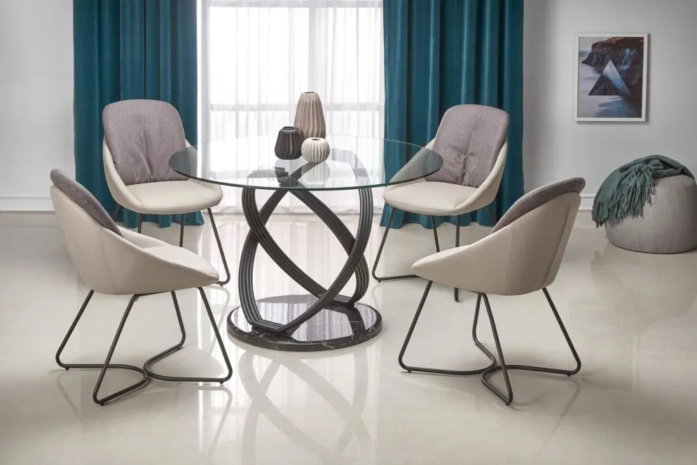 Stół OPTICO 122x122 szklany do salonu | MIRAT. w stylu kolekcja