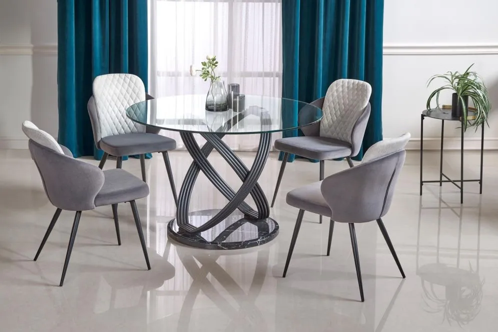 Stół OPTICO 122x122 szklany do salonu | MIRAT. w stylu kolekcja