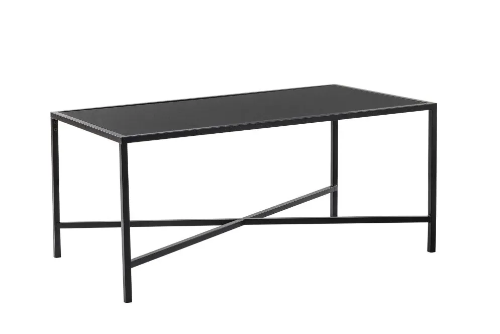 Ława OSAKA A 110x60 czarna szklana do salonu | MIRAT. styl LOFT