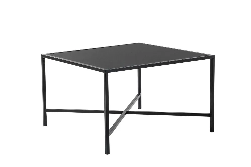 Ława OSAKA C 80x80 czarna szklana nowoczesna | MIRAT. styl LOFT