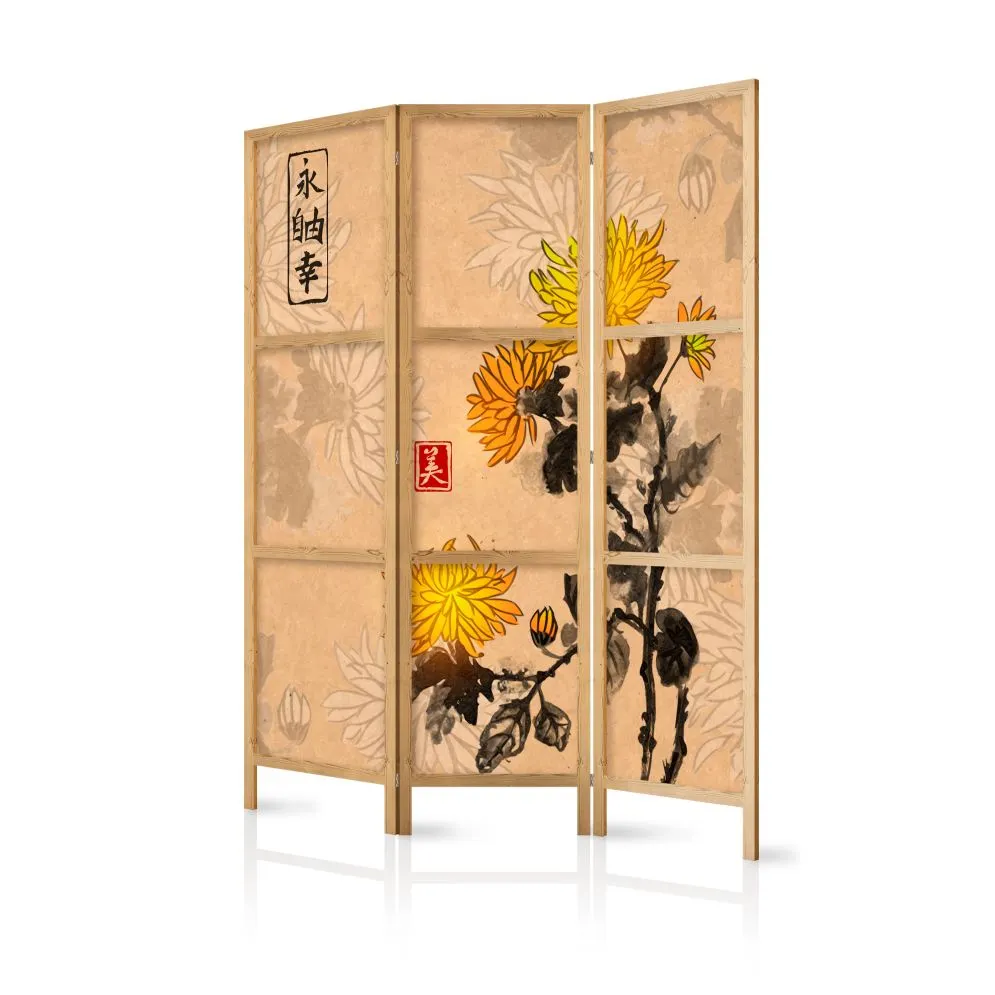 Parawan japoński Orient 135x172 cm 3-częściowy wielokolorowy | MIRAT.
