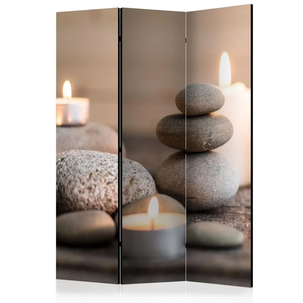 Parawan akustyczny Orient 135x172 cm 3-częściowy beżowy | MIRAT.