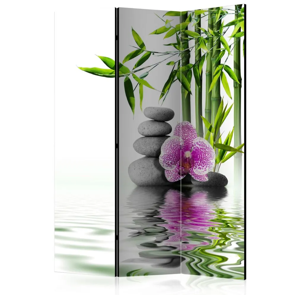 Parawan jednostronny Orient 135x172 cm 3-częściowy szary | MIRAT.