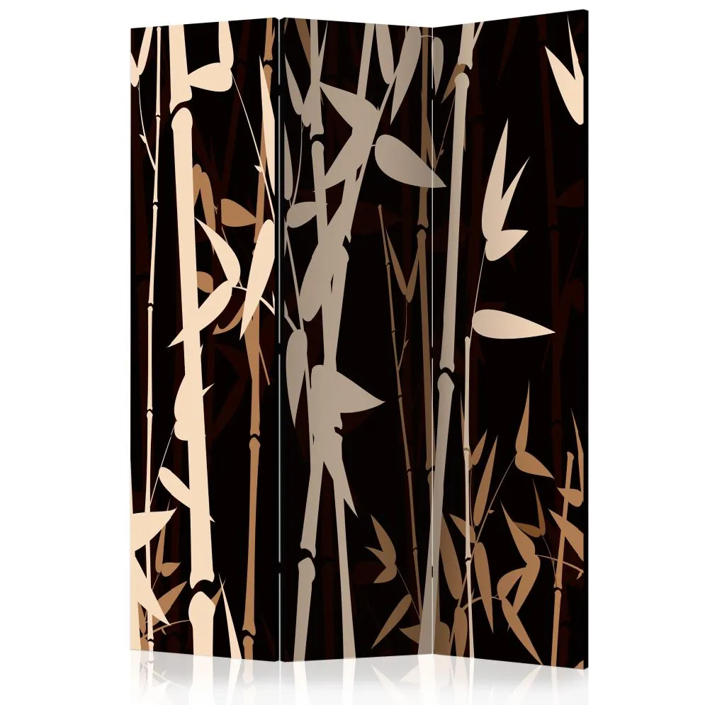Parawan dwustronny Orient 135x172 cm 3-częściowy czarny | MIRAT.