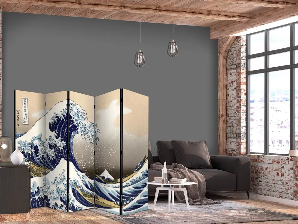 Parawan jednostronny Orient 225x172 cm 5-częściowy wielokolorowy | MIRAT.