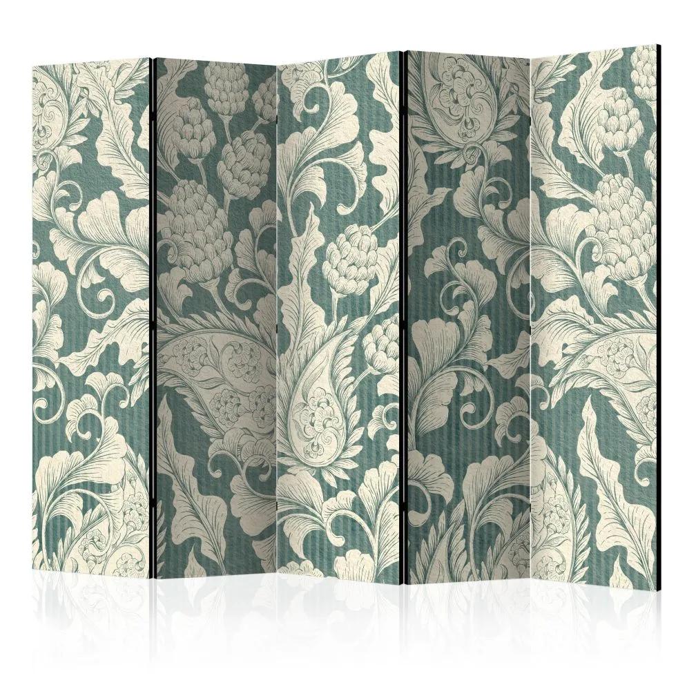 Parawan dwustronny Orient 225x172 cm 5-częściowy beżowy | MIRAT.