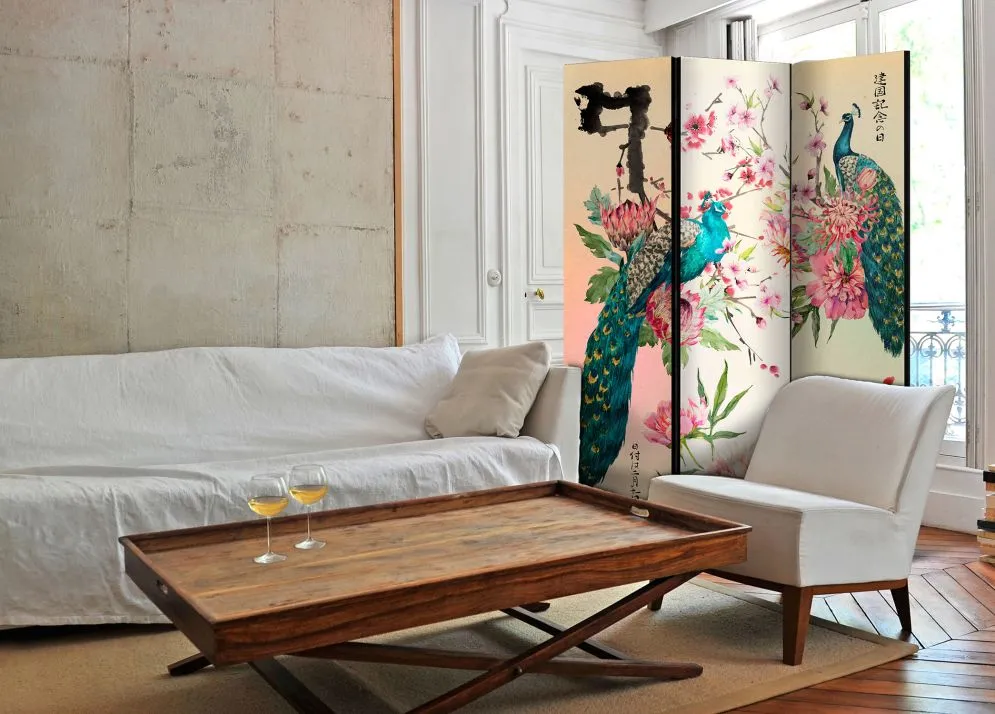 Parawan jednostronny Orient 135x172 cm 3-częściowy wielokolorowy | MIRAT.