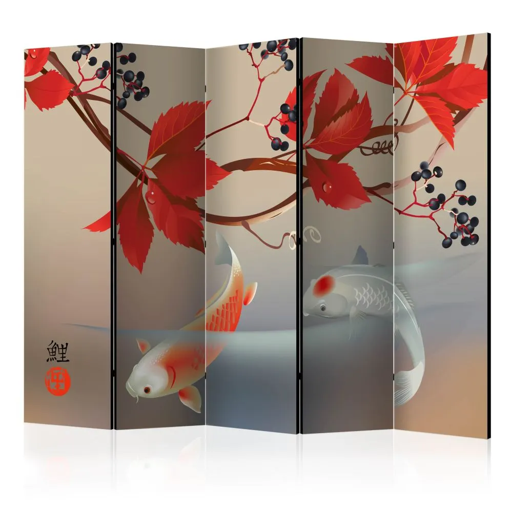 Parawan akustyczny Orient 225x172 cm 5-częściowy wielokolorowy | MIRAT.