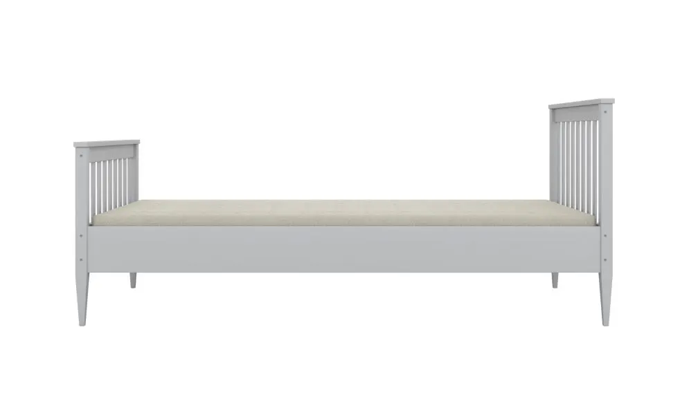 Duże białe łóżko młodzieżowe z drewna Bajtek 200x90 | MIRAT