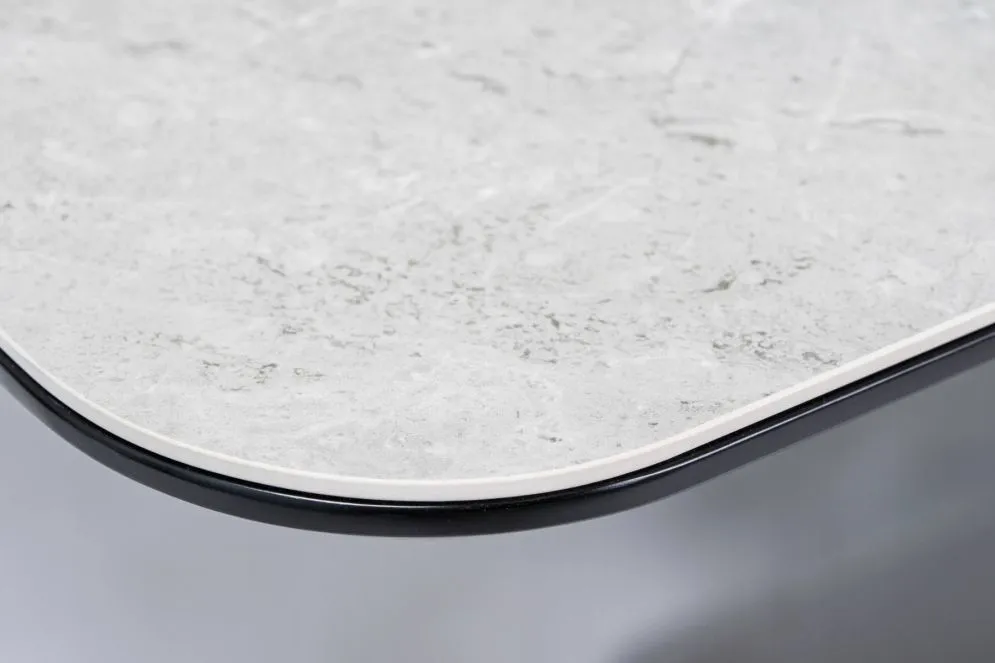 Stół PALLAS CERAMIC szary/czarny mat z ceramicznym blatem | MIRAT. w stylu kolekcja