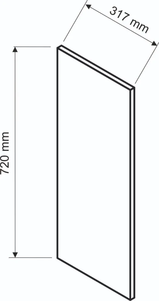 Panel boczny DENIS 72x32 czarny mat foliowany I MIRAT. kolekcja DENIS