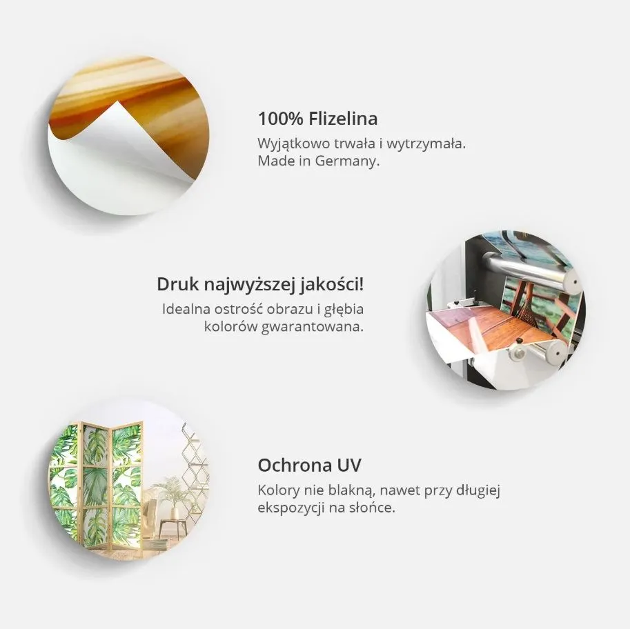 Parawan japoński Dla dzieci 135x172 cm 3-częściowy beżowy - powystawowy I sklep meblowy MIRAT.