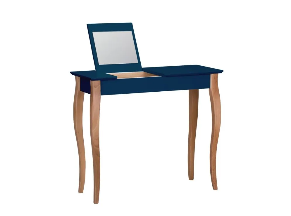 Toaletka z lustrem LILLO 85 cm petrol blue w stylu skandynawskim | MIRAT.