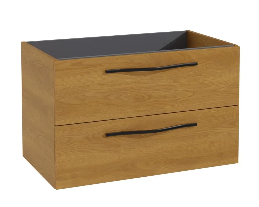 Szafka pod umywalkę PILAR 2S 80cm dąb karmel z szufladami I sklep meblowy MIRAT. styl SKANDYNAWSKI